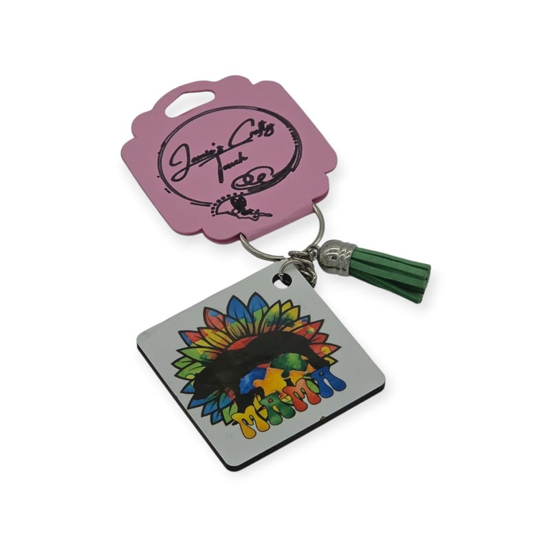 Autism Mama Bear Keychain | Autism Mom Support Gift
