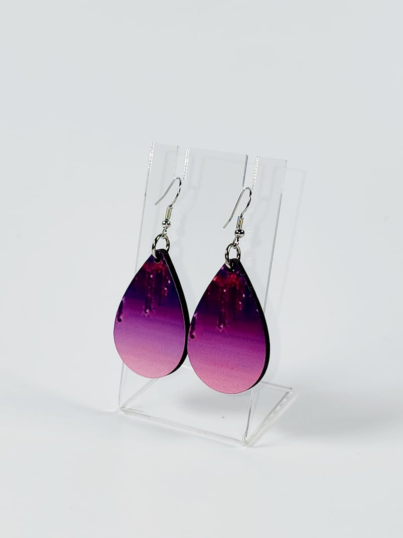 Royal Amethyst Glitter Earrings, photo 1 of 4