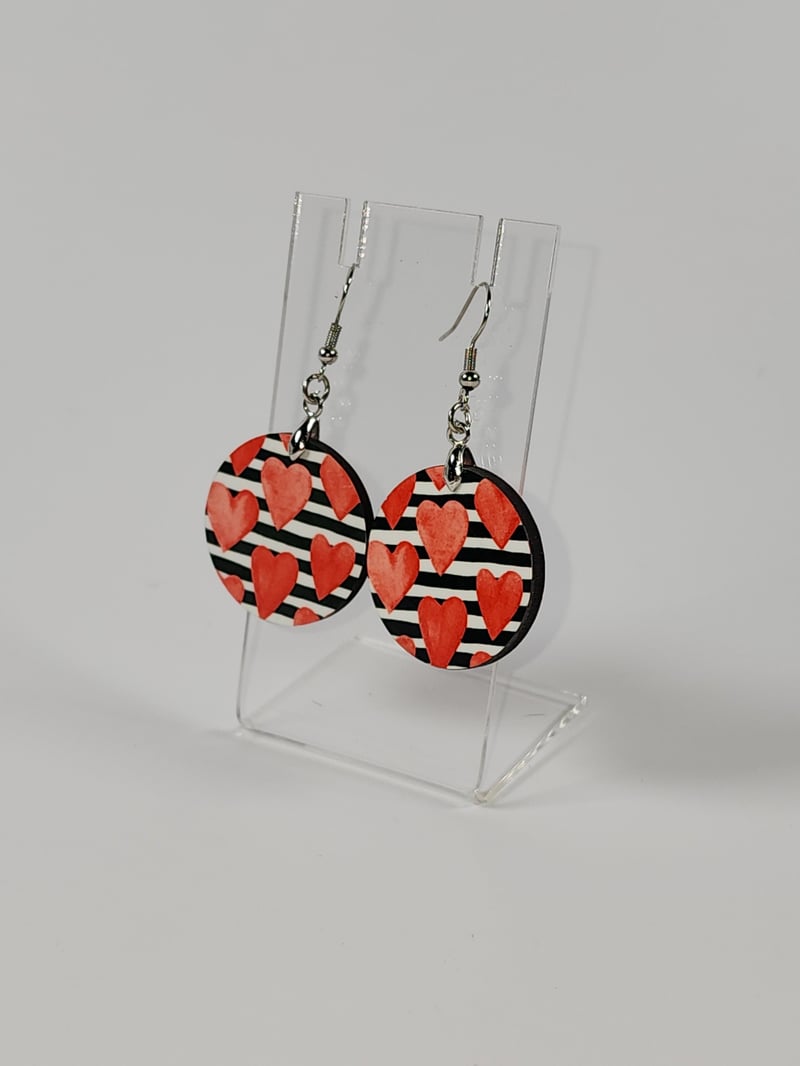Pink Hearts Earrings, photo 1 of 4