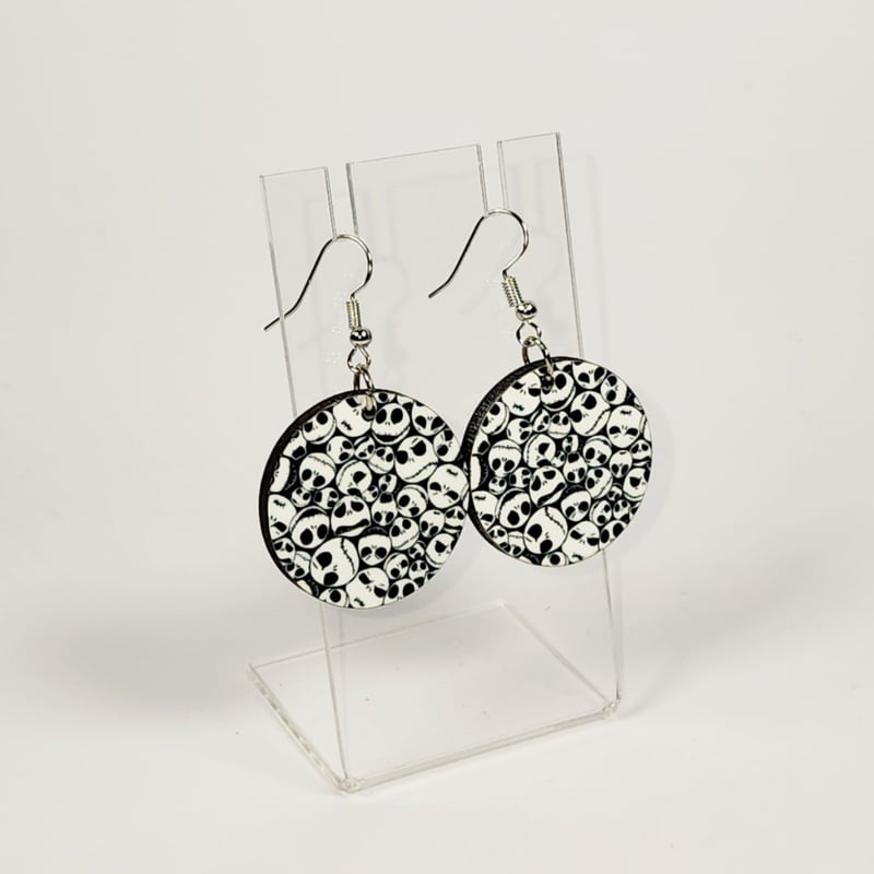 Spooky Face Earrings | Gothic Halloween Statement Jewelry, photo 1 of 1