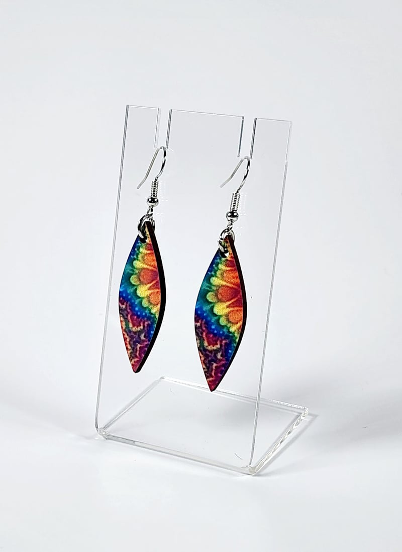 Blooming Tie-Dye Earrings | Colorful Statement Earrings, photo 1 of 4