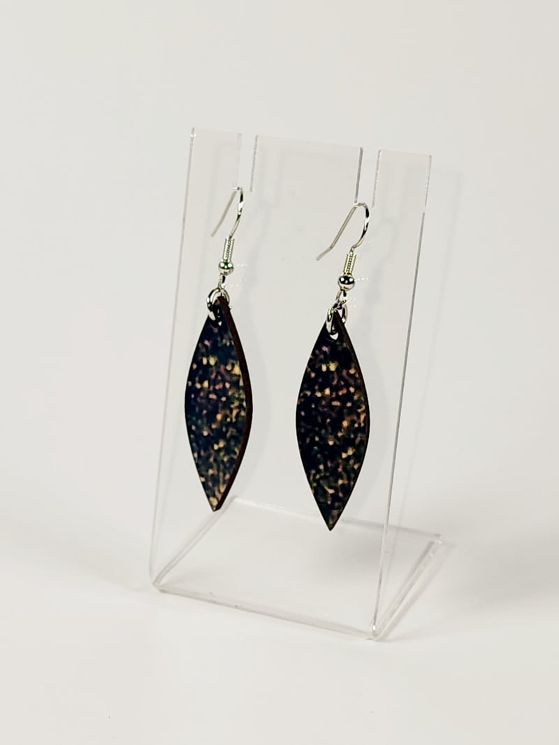 Cocoa Glitz Earrings | Brown Sparkle Statement Jewelry, photo 1 of 4