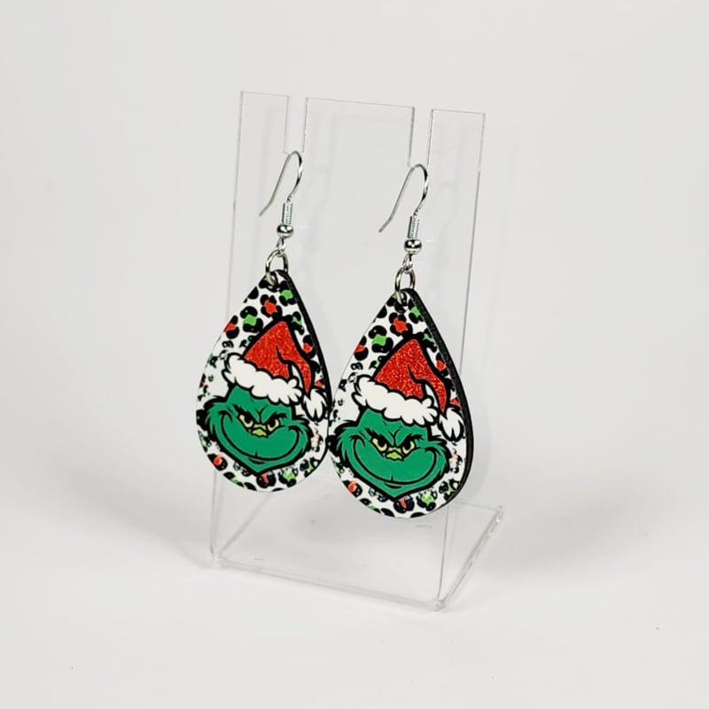 Green Mean One Earrings | Sassy Holiday Statement Earrings, photo 1 of 1