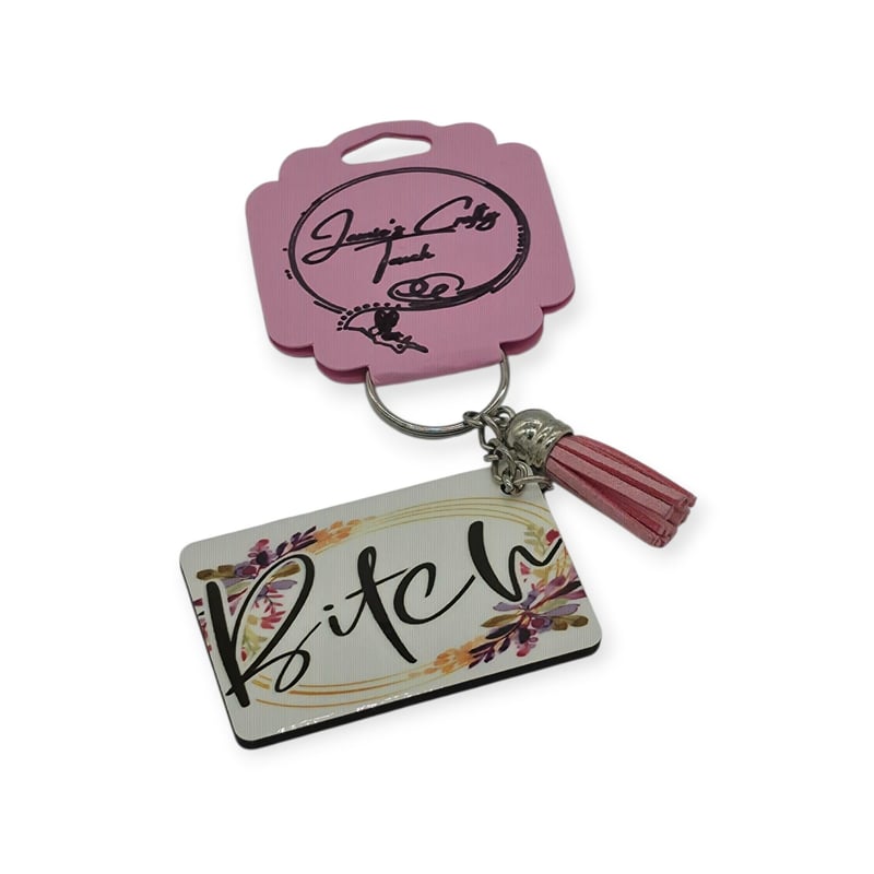 Bitch Attitude Keychain | Funny Sarcastic Gift Keychain