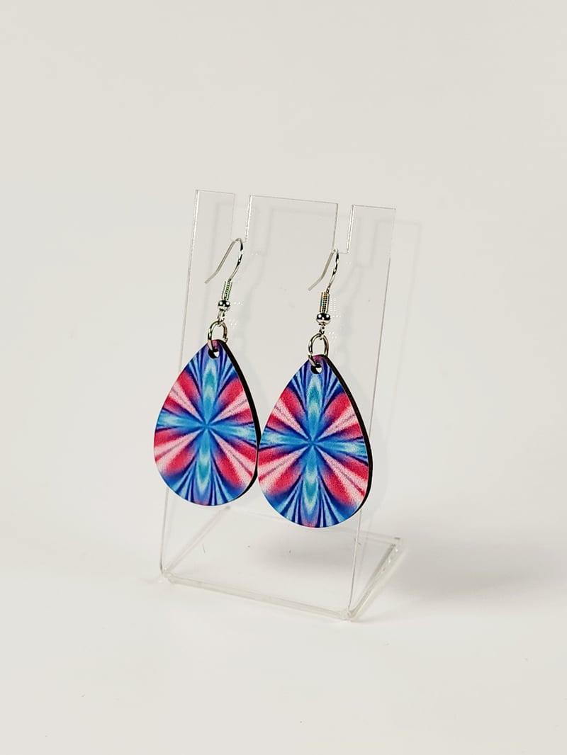 Color Burst Kaleidoscope Earrings | Bold Statement Jewelry, photo 1 of 4
