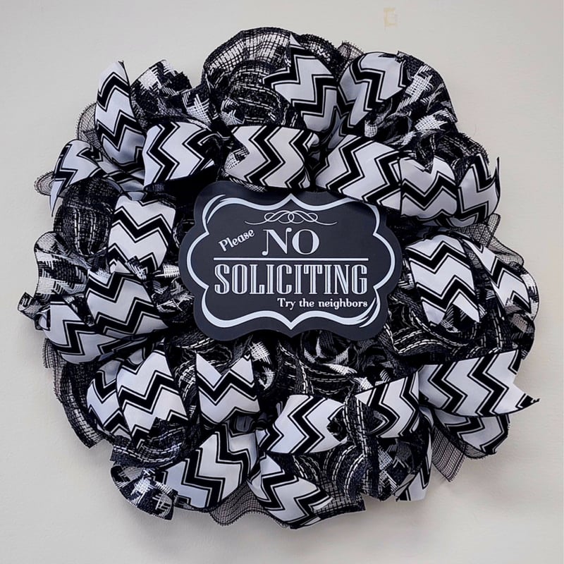 No Soliciting Wreath