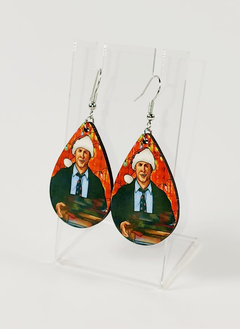 Holiday Movie Vibes Earrings | Funny Christmas Statement Earrings, photo 1 of 4
