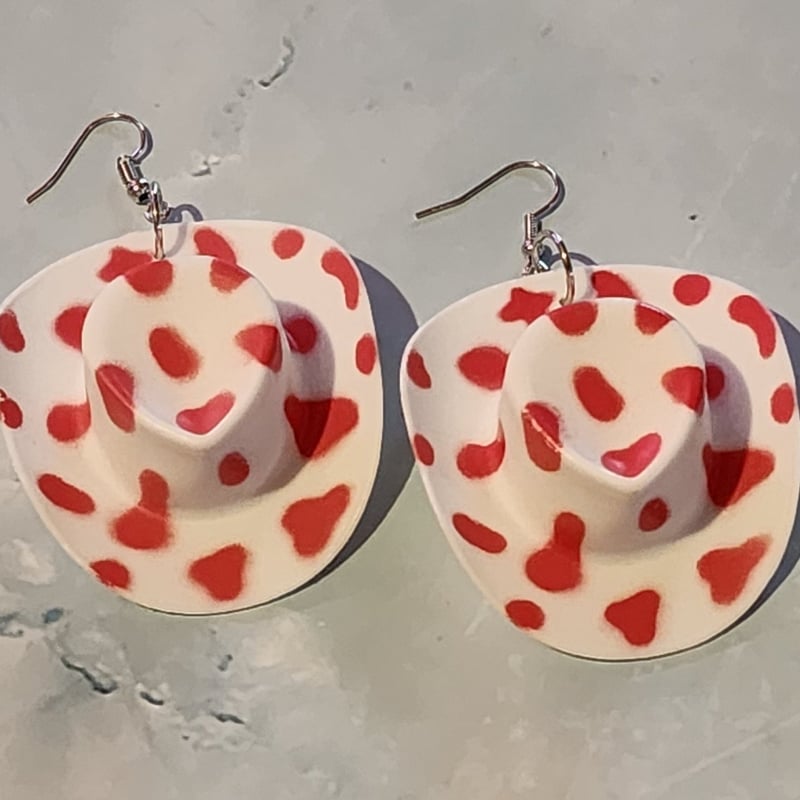 Cowgirl Hat Earrings | Western Statement Earrings (Multiple Colors)