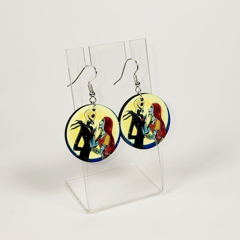 Spooky Couple Earrings | Gothic Halloween Love Jewelry