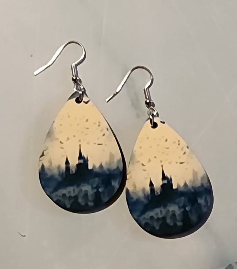 Haunted House Earrings | Halloween Statement Earrings