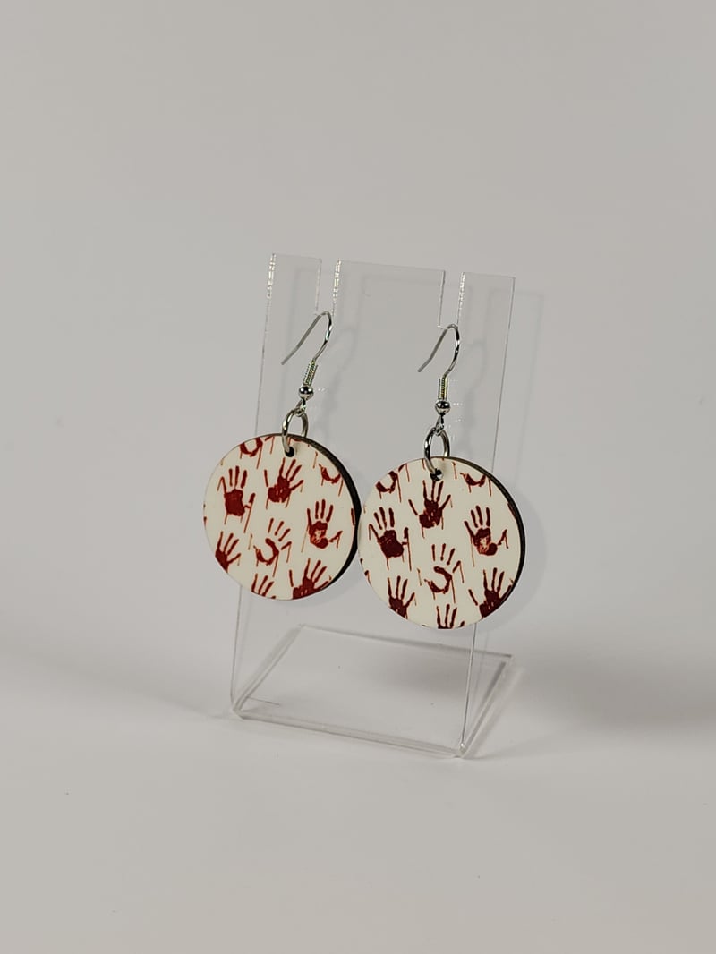 Bloody Handprint Halloween Earrings | Horror Statement Earrings