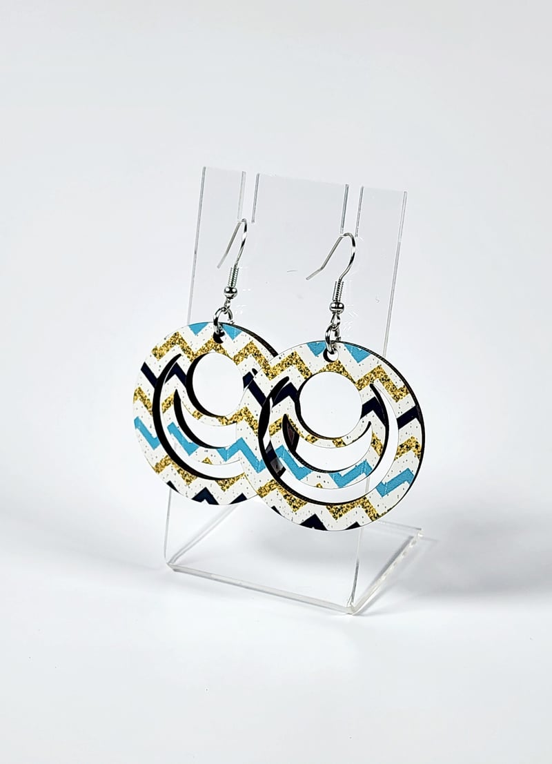 Serene Chevron Trio Earrings, photo 1 of 4