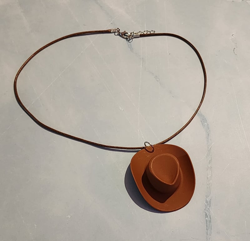Cowgirl Hat Necklace