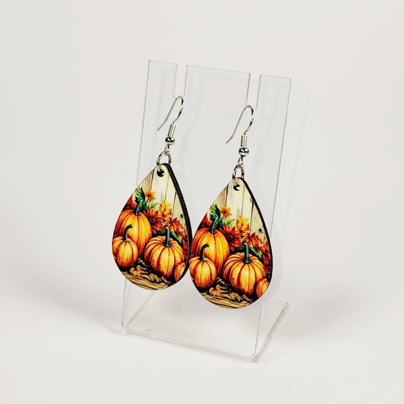 Fall Pumpkin Earrings | Autumn Statement Earrings