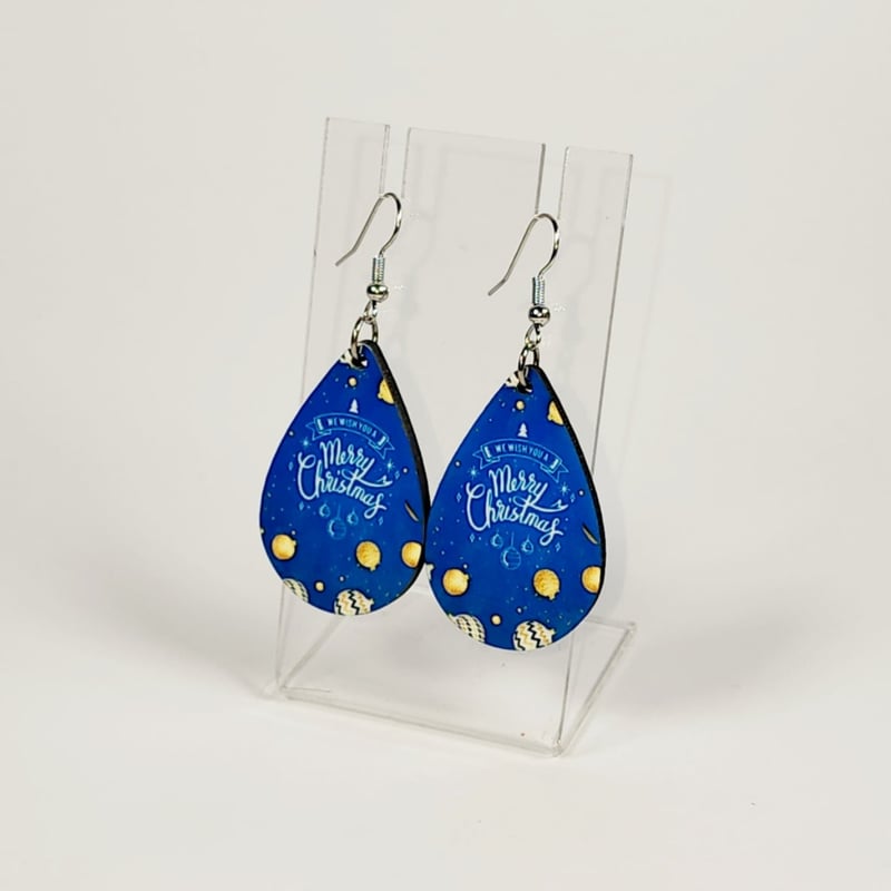 Festive Merry Christmas Earrings | Holiday Statement Jewelry