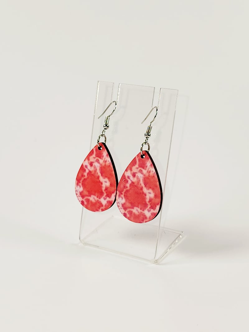 Radiant Rose Marble Drop Earrings, photo 1 of 4