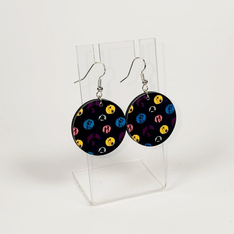 Spooky Pattern Earrings | Bold Halloween Statement Jewelry