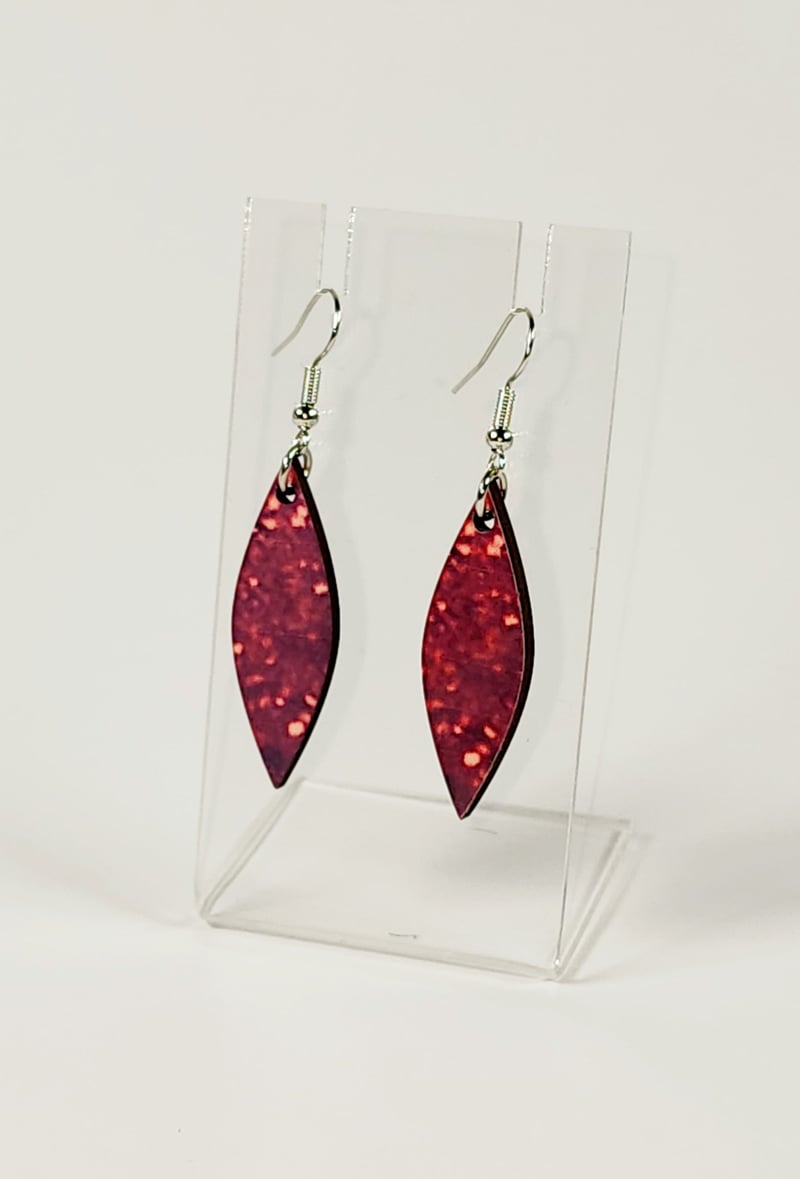 Ruby Glitter Earrings | Red Sparkle Statement Earrings, photo 1 of 4