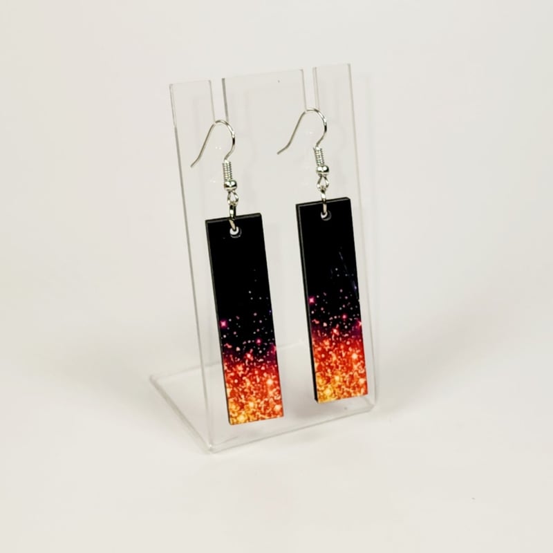 Christmas Sparkle Earrings | Glitter Holiday Statement Earrings