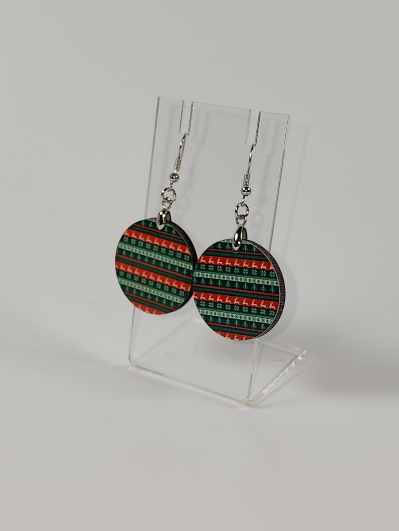 Ugly Christmas Sweater Earrings | Funny Holiday Statement Earrings