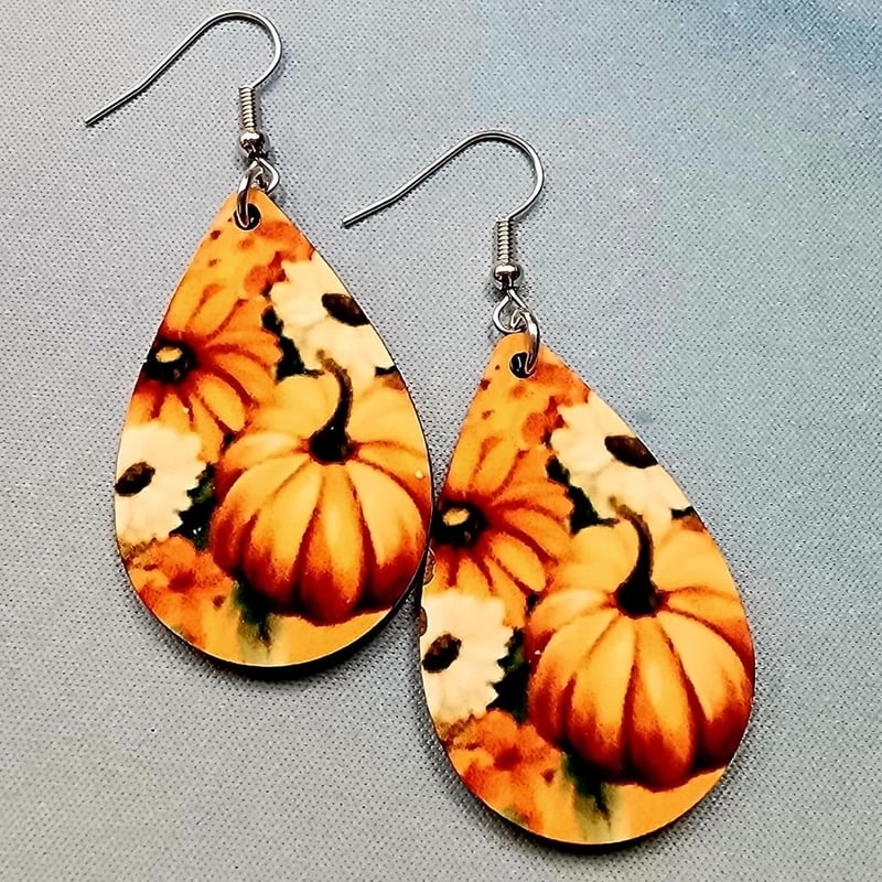 Harvest Bloom Earrings | Fall Floral Statement Earrings