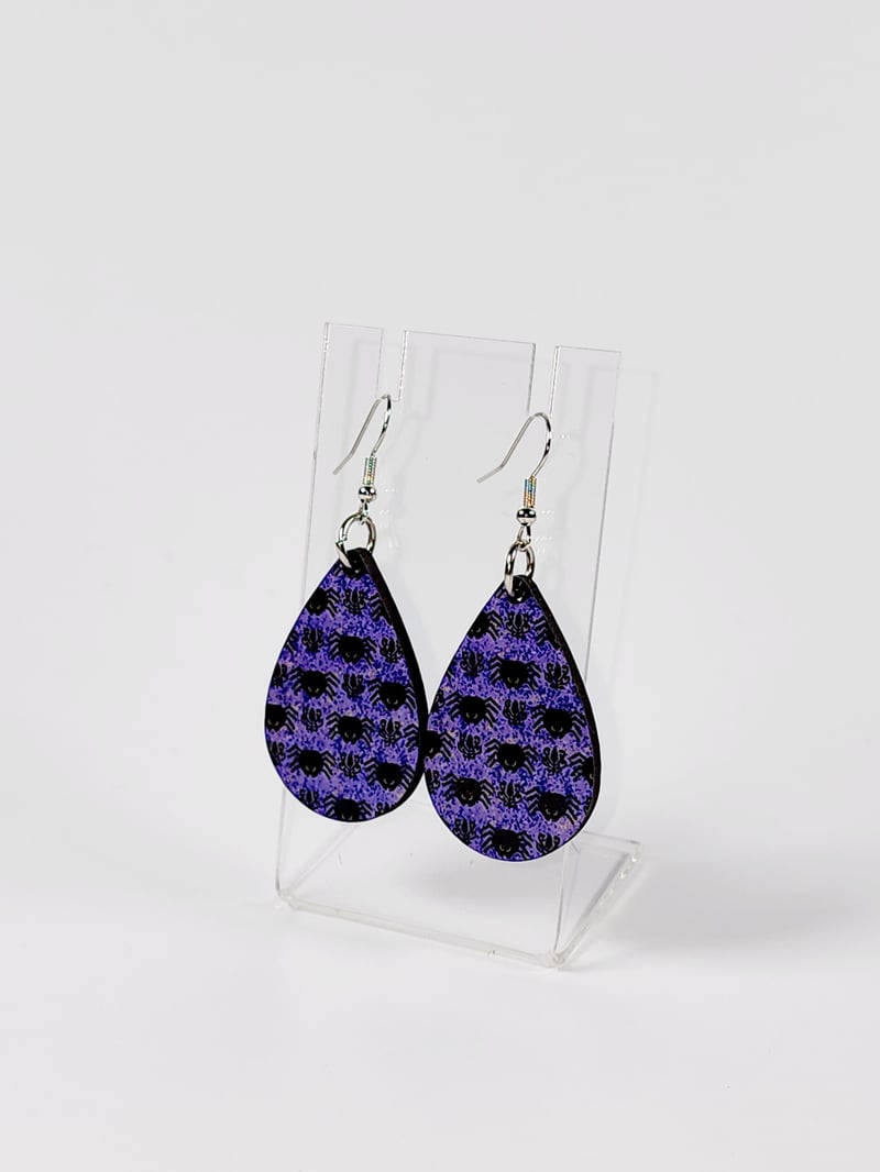 Purple Spider Earrings, photo 1 of 4