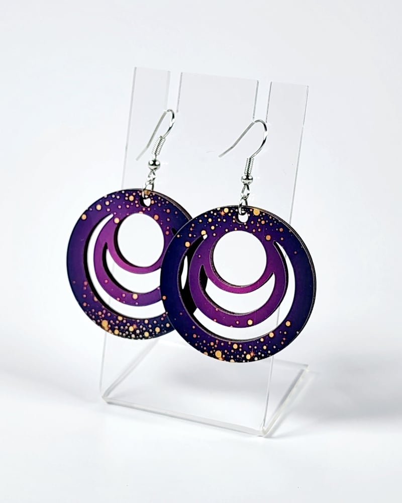Gilded Twilight Earrings | Gold Sparkle Statement Earrings, photo 1 of 4