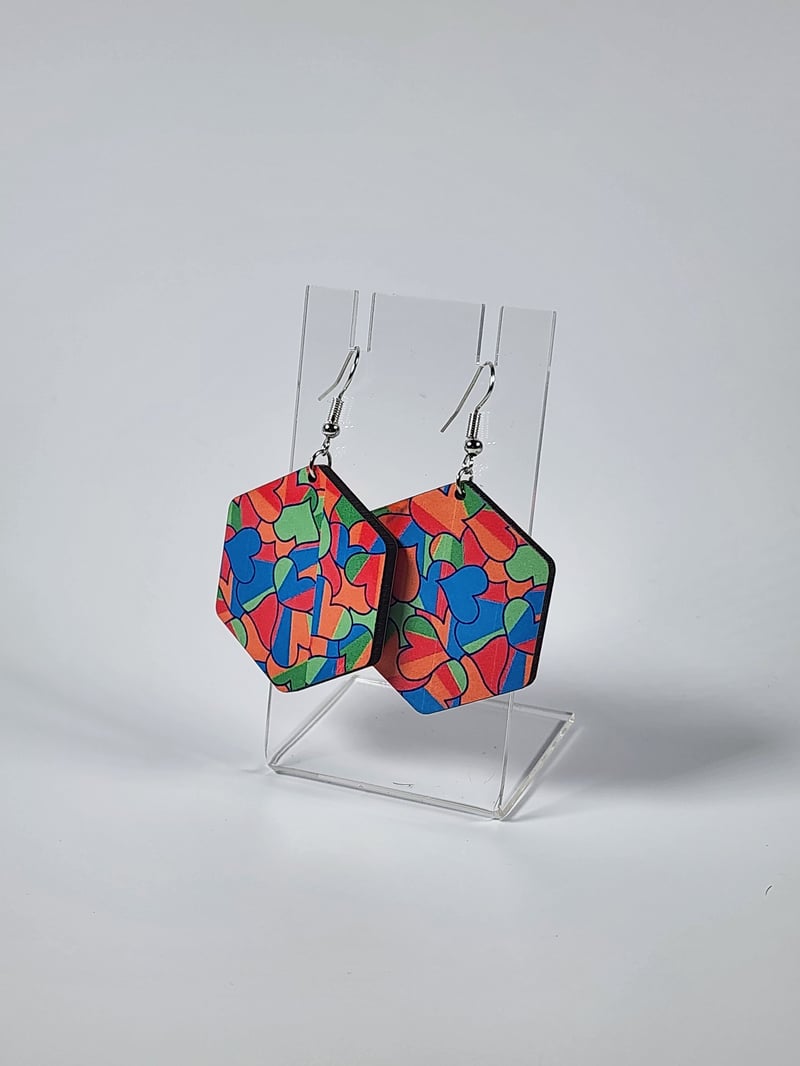 Neon Heart Earrings | Cute Bold Statement Jewelry