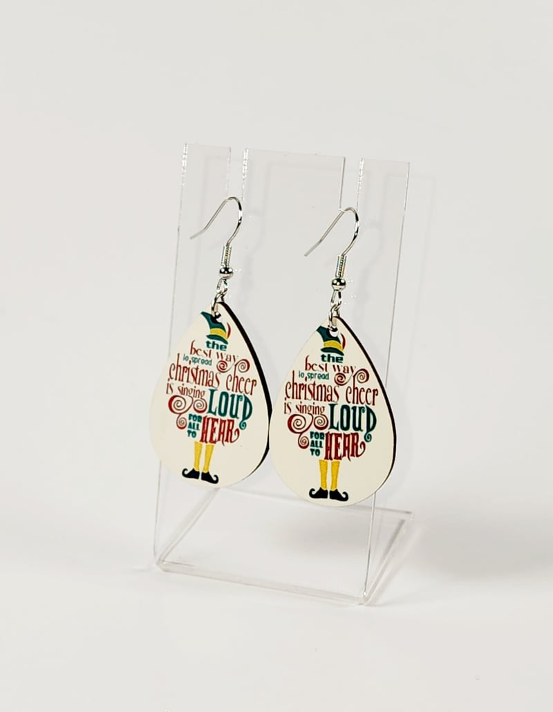 Elf Earrings | Cute Christmas Holiday Statement Earrings, photo 1 of 4