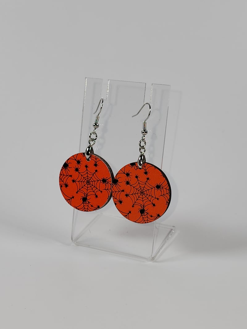 Spiderweb Earrings | Halloween Statement Earrings, photo 1 of 4