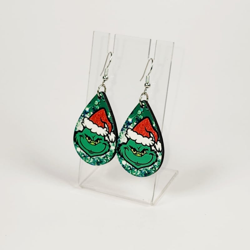 Green Mean One Earrings | Sassy Holiday Statement Earrings, photo 1 of 1